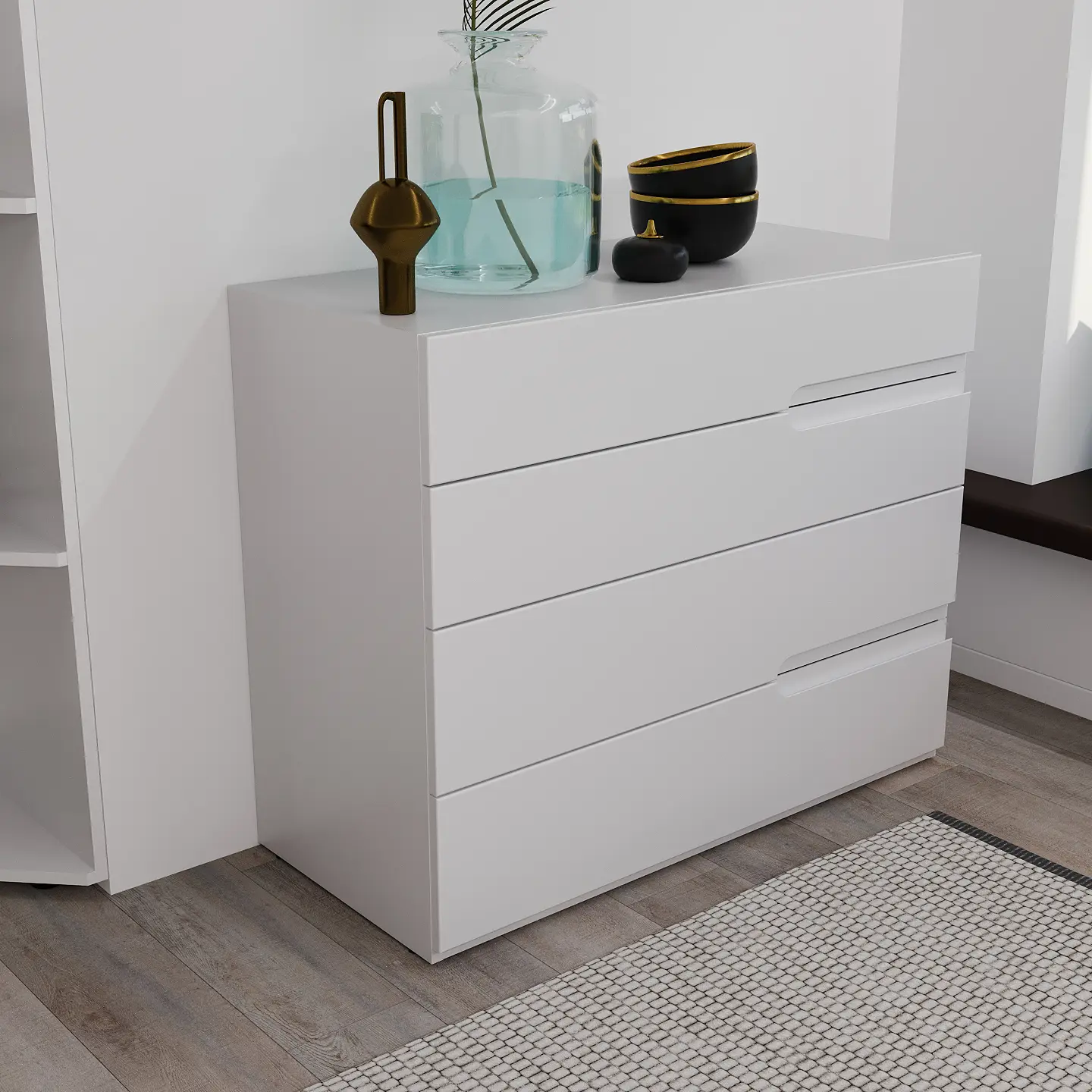 Comoda Bayro Modena 1000x810x450 Sorrento (White Matte)