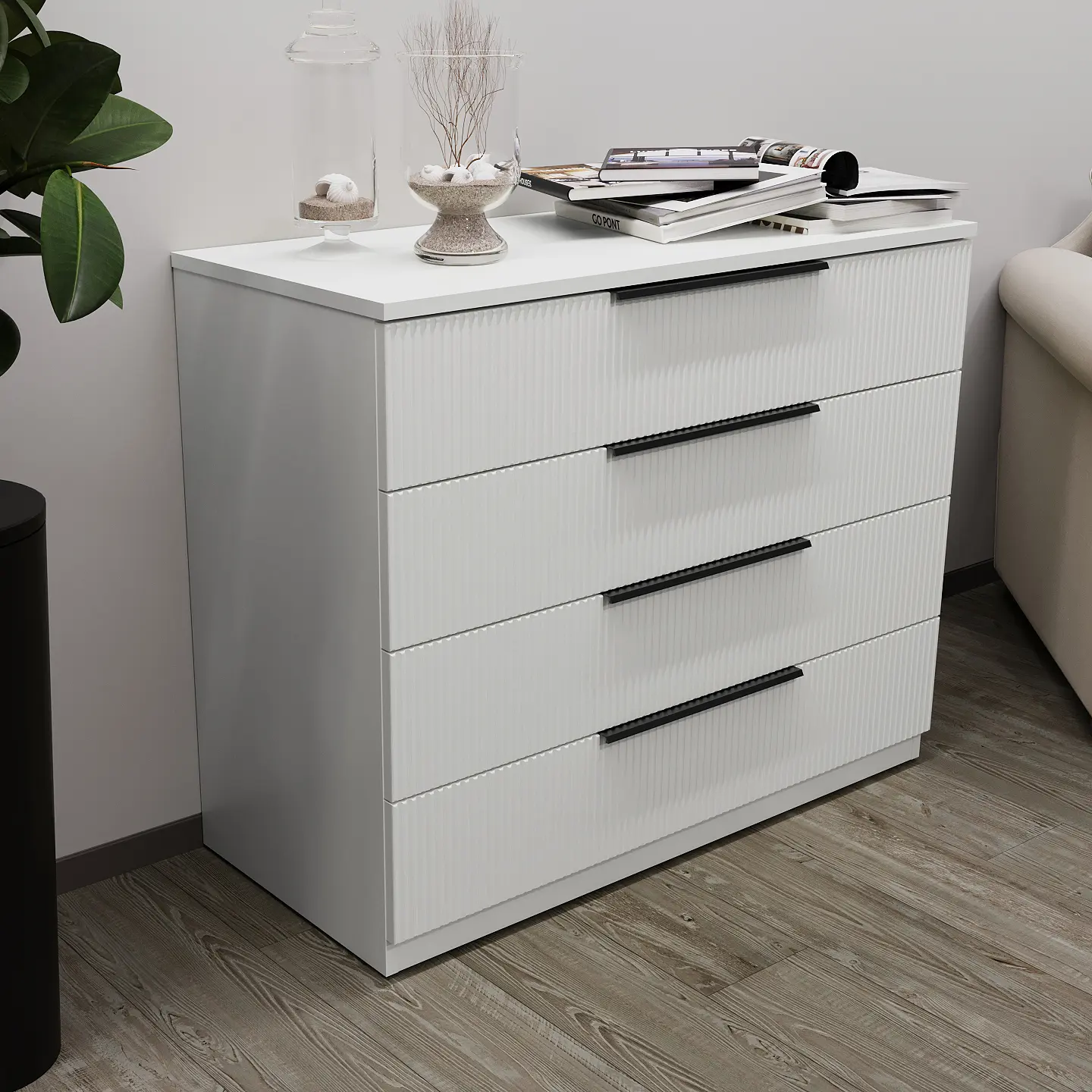 Комод Bayro Murano 1000x810x450 Positano (White Matte)