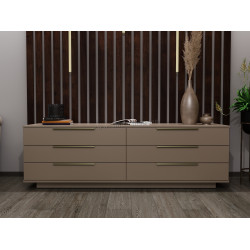 Comoda Bayro Napoli 1800x560x500 (Gray Stone)