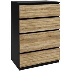 Комод Belini SI KOM1/0/B/DS/0/0 (Sonoma Oak/Black)