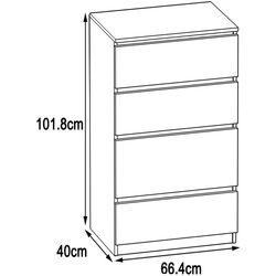 Комод Belini SI KOM1/0/B/DW/0/0 (Wotan Oak/Black) Thumb