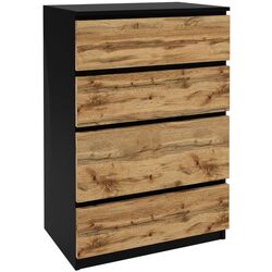 Комод Belini SI KOM1/0/B/DW/0/0 (Wotan Oak/Black)