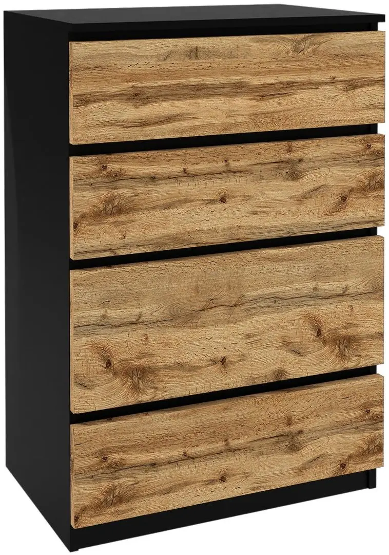 Комод Belini SI KOM1/0/B/DW/0/0 (Wotan Oak/Black)