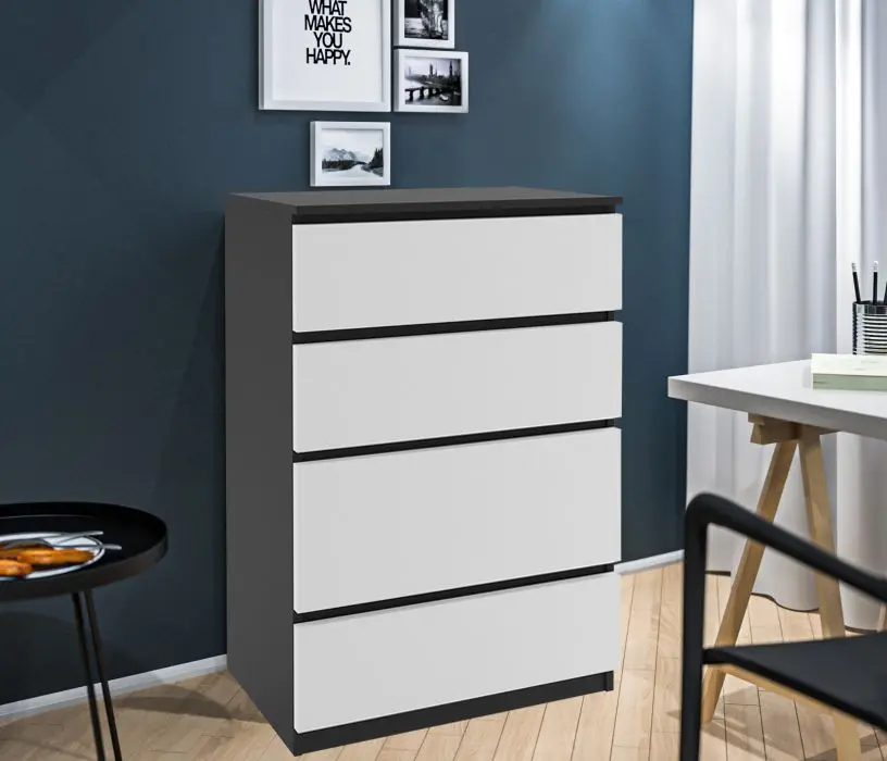 Комод Belini SI KOM1/0/B/W/0/0 (Black/White)