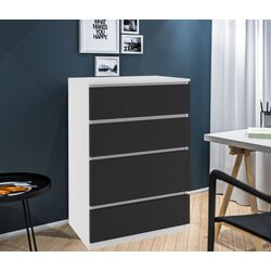 Комод Belini SI KOM1/0/W/B/0/0 (White/Black)