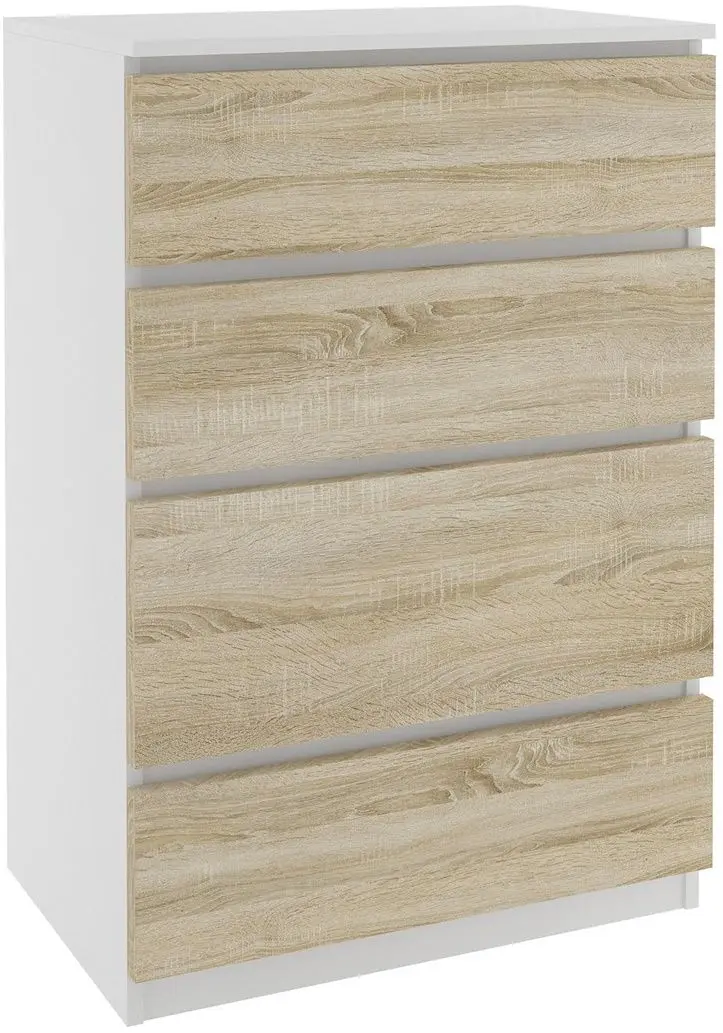 Комод Belini SI KOM1/0/W/DS/0/0 (White/Sonoma Oak)