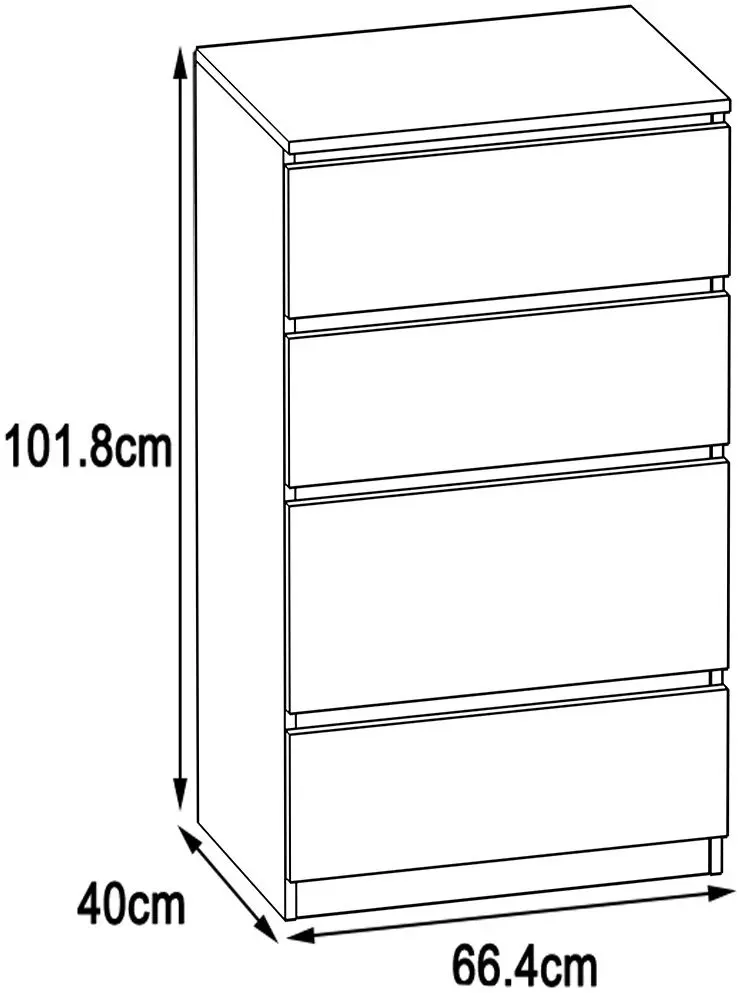 Комод Belini SI KOM1/0/W/DW/0/0 (Wotan Oak/White)
