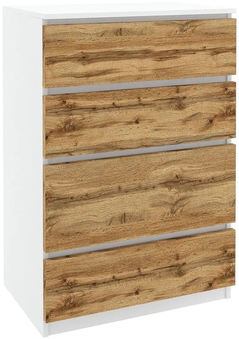 Комод Belini SI KOM1/0/W/DW/0/0 (Wotan Oak/White)
