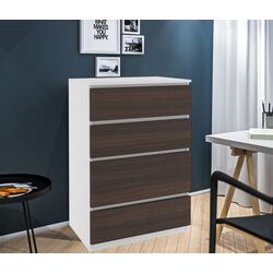 Comoda Belini SI KOM1/0/W/KN/0/0 (White/Chestnut)