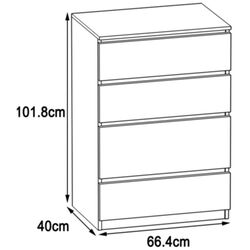 Comoda Belini SI KOM1/1/B/KN/0/0 (Black/Chestnut) Thumb