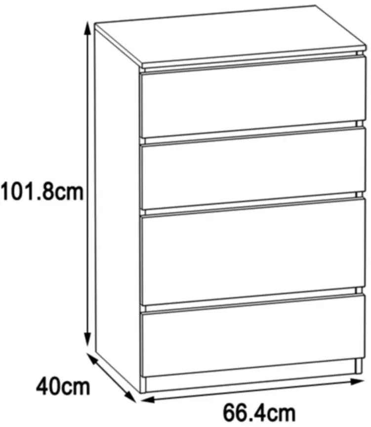 Comoda Belini SI KOM1/1/B/KN/0/0 (Black/Chestnut) - 2
