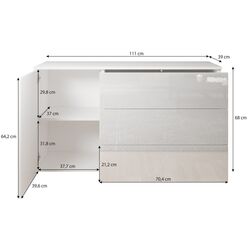 Tumba Bratex Paris 110 (Wotan Oak/White Gloss) Thumb