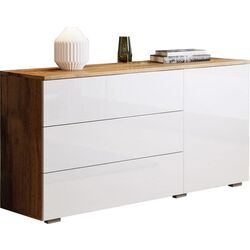 Tumba Bratex Paris 110 (Wotan Oak/White Gloss) Thumb