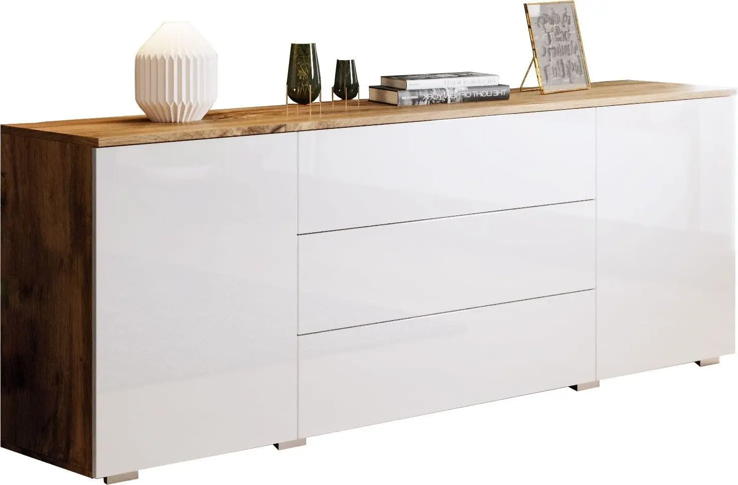 Tumba Bratex Paris 150 (Wotan Oak/White Gloss)