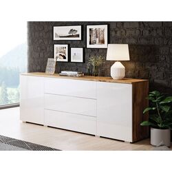 Tumba Bratex Paris 150 (Wotan Oak/White Gloss)