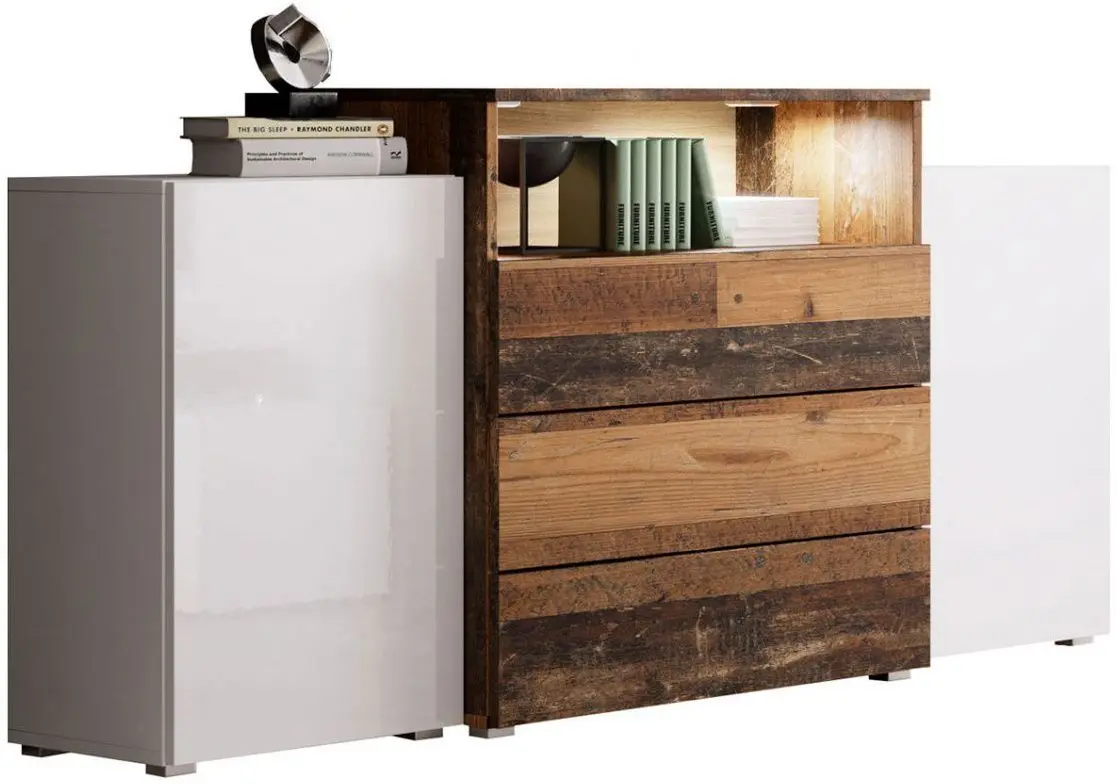 Tumba Bratex Urban III (White/White Gloss/Old Style)