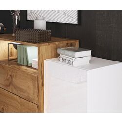 Tumba Bratex Urban III (White/White Gloss/Wotan Oak) Thumb