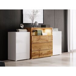 Tumba Bratex Urban III (White/White Gloss/Wotan Oak) Thumb