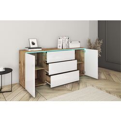 Tumba Bratex Vera 150 (Wotan Oak/White Gloss) Thumb