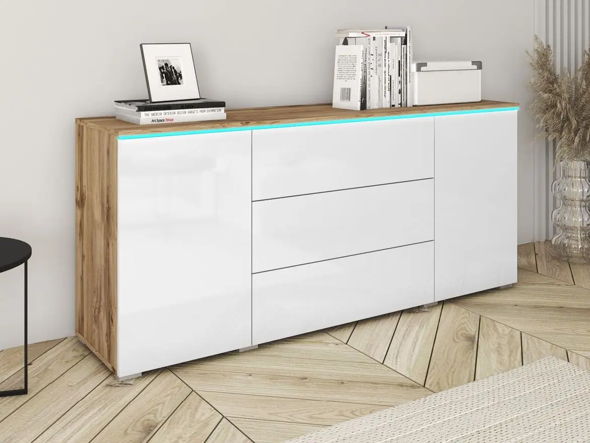 Tumba Bratex Vera 150 (Wotan Oak/White Gloss)