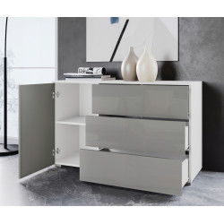 Tumba Bratex Paris 110 (White/Grey Gloss) Thumb