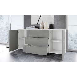Tumba Bratex Paris 150 (White/Grey Gloss) Thumb