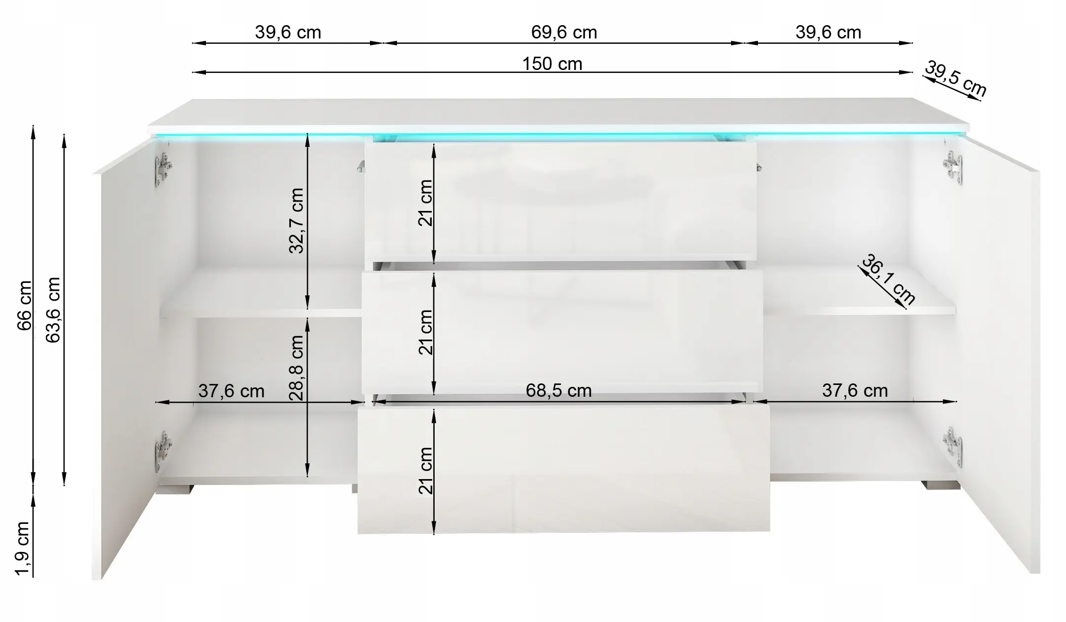 Tumba Bratex Vera 150 (Matera/Сhestnut) - 4