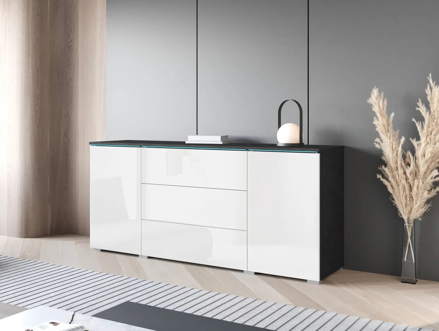 Тумба Bratex Vera 150 (Matera/White Gloss)