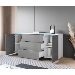 Tumba Bratex Vera 150 (White/Grey Gloss) Thumb