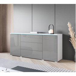 Tumba Bratex Vera 150 (White/Grey Gloss)