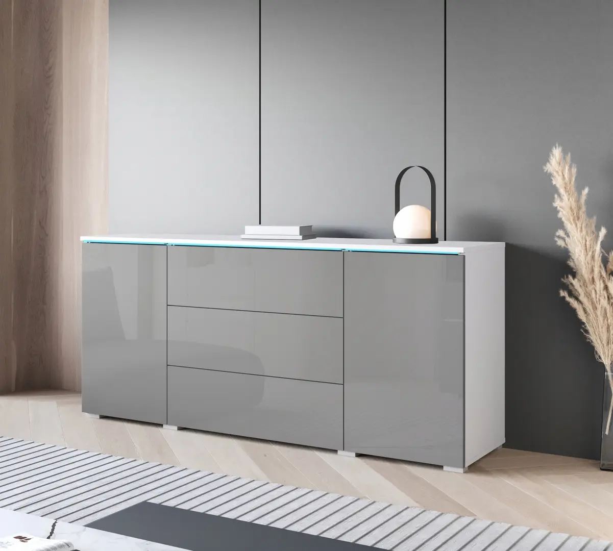 Tumba Bratex Vera 150 (White/Grey Gloss)