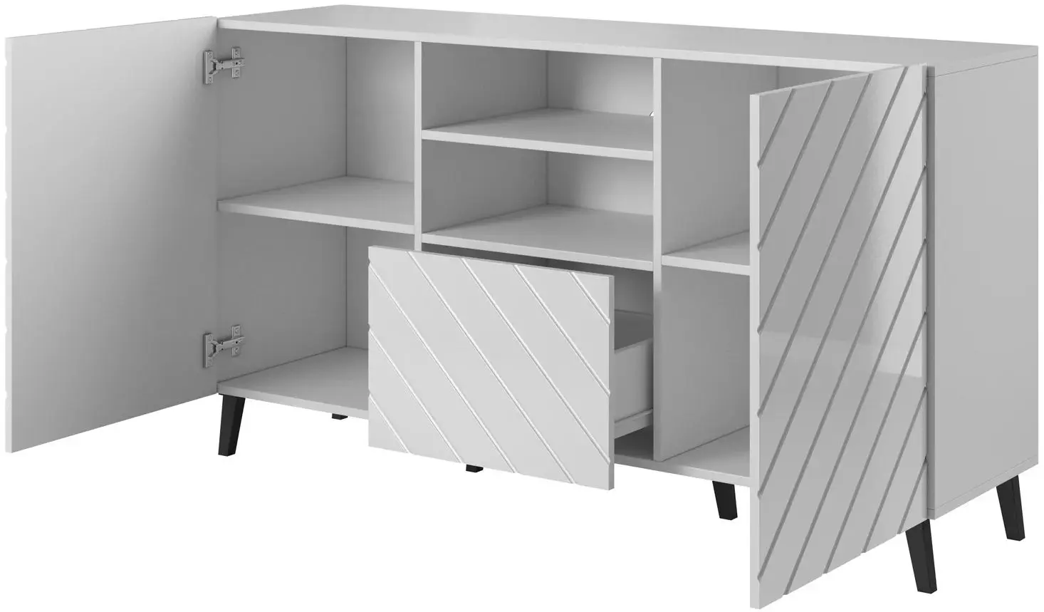 Comoda Cama Abeto BI (White Gloss)