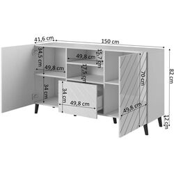 Comoda Cama Abeto BI (White Gloss) Thumb