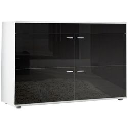 Comoda Cama Logo II (White/Black Gloss)