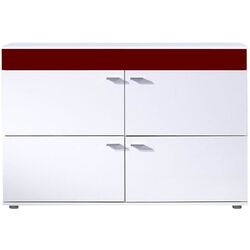 Комод Cama Logo II (White/Bordeaux Gloss)