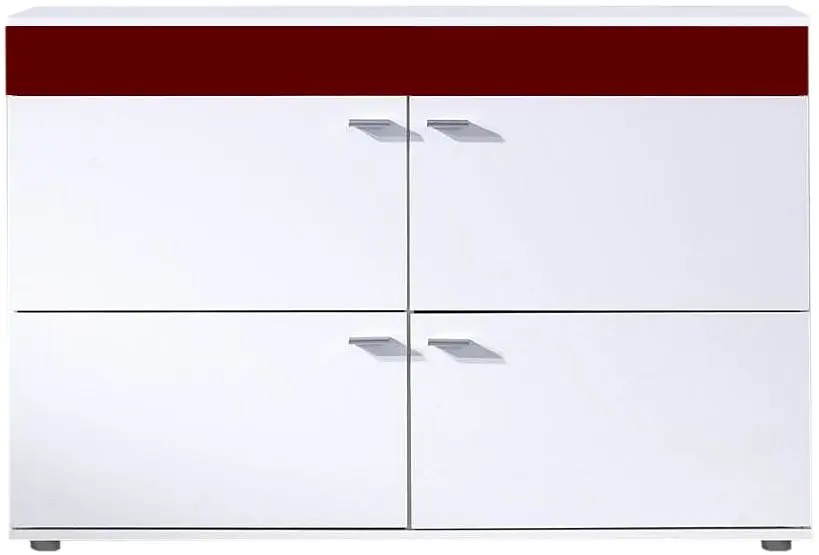 Комод Cama Logo II (White/Bordeaux Gloss)