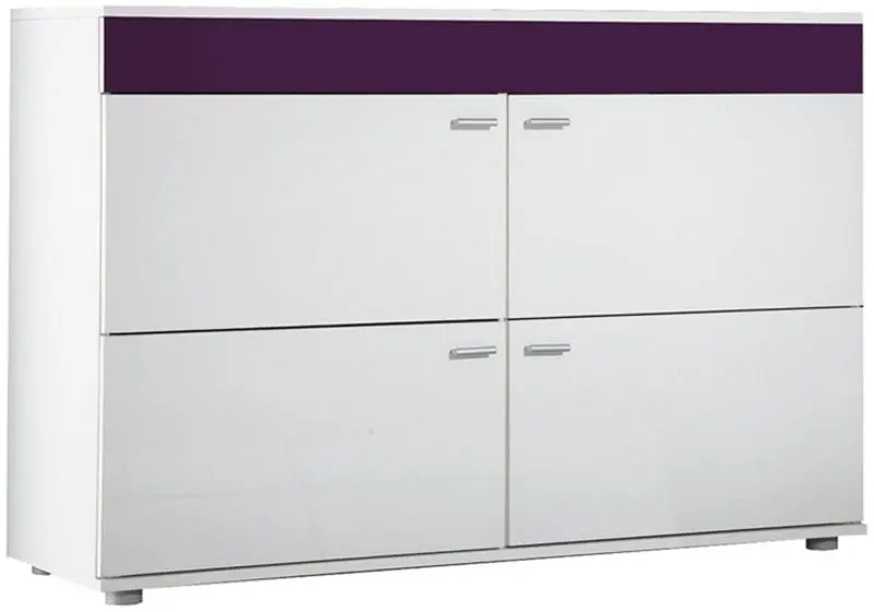 Comoda Cama Logo II (White/Purple Gloss)