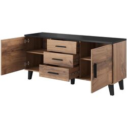 Comoda Cama Lotta 2D3S (Wotan Oak/Matte Black) Thumb