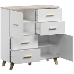 Комод Cama Lotta 2D4S (White/Sonoma Oak) Thumb