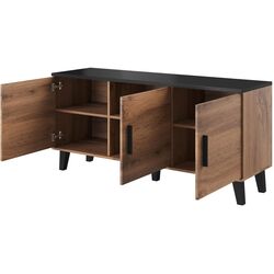 Comoda Cama Lotta 3D (Wotan Oak/Matte Black) Thumb