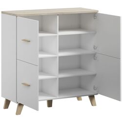 Comoda Cama Lotta 4D (White/Sonoma Oak) Thumb