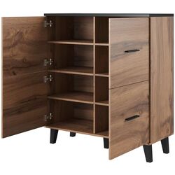 Комод Cama Lotta 4D (Wotan Oak/Matte Black) Thumb