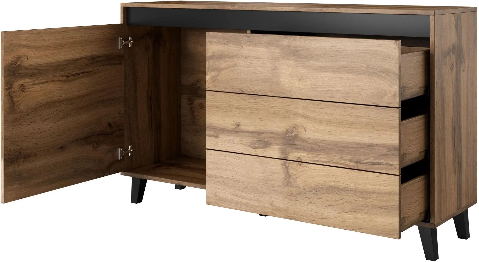 Комод Cama Nord KOM (Wotan Oak/Anthracite)