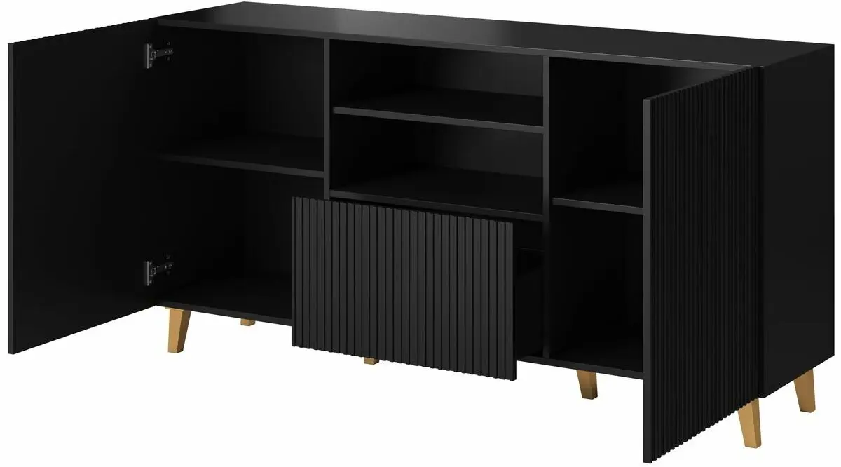 Comoda Cama Pafos KOM150 CZ (Black Matte)