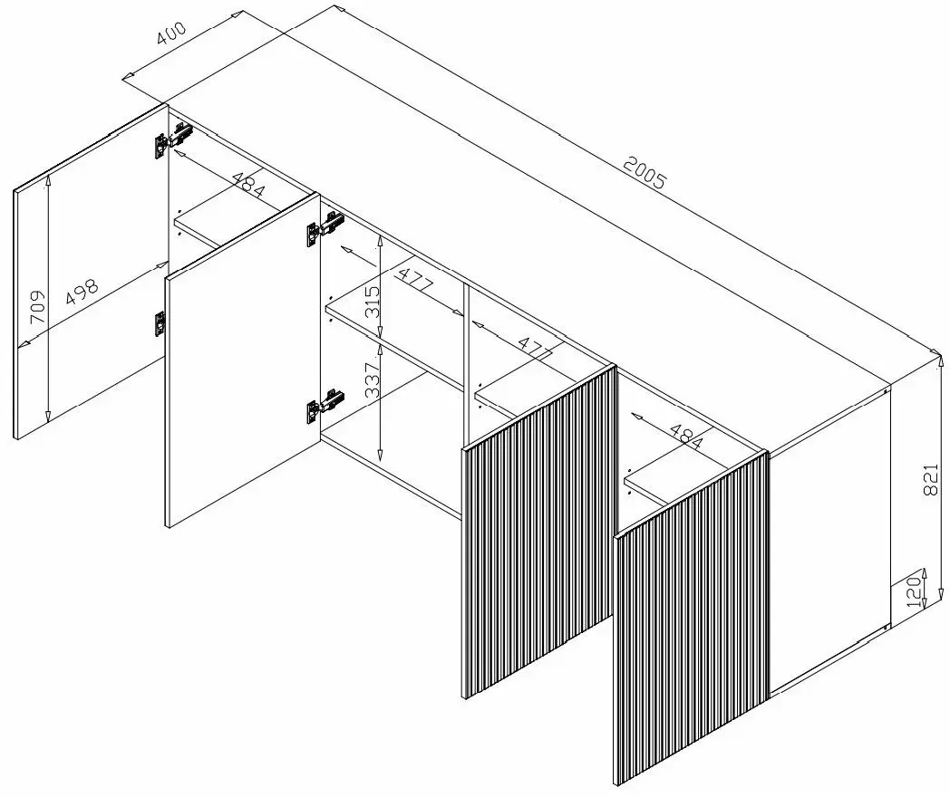 Comoda Cama Pafos KOM200 BI (White Matte)