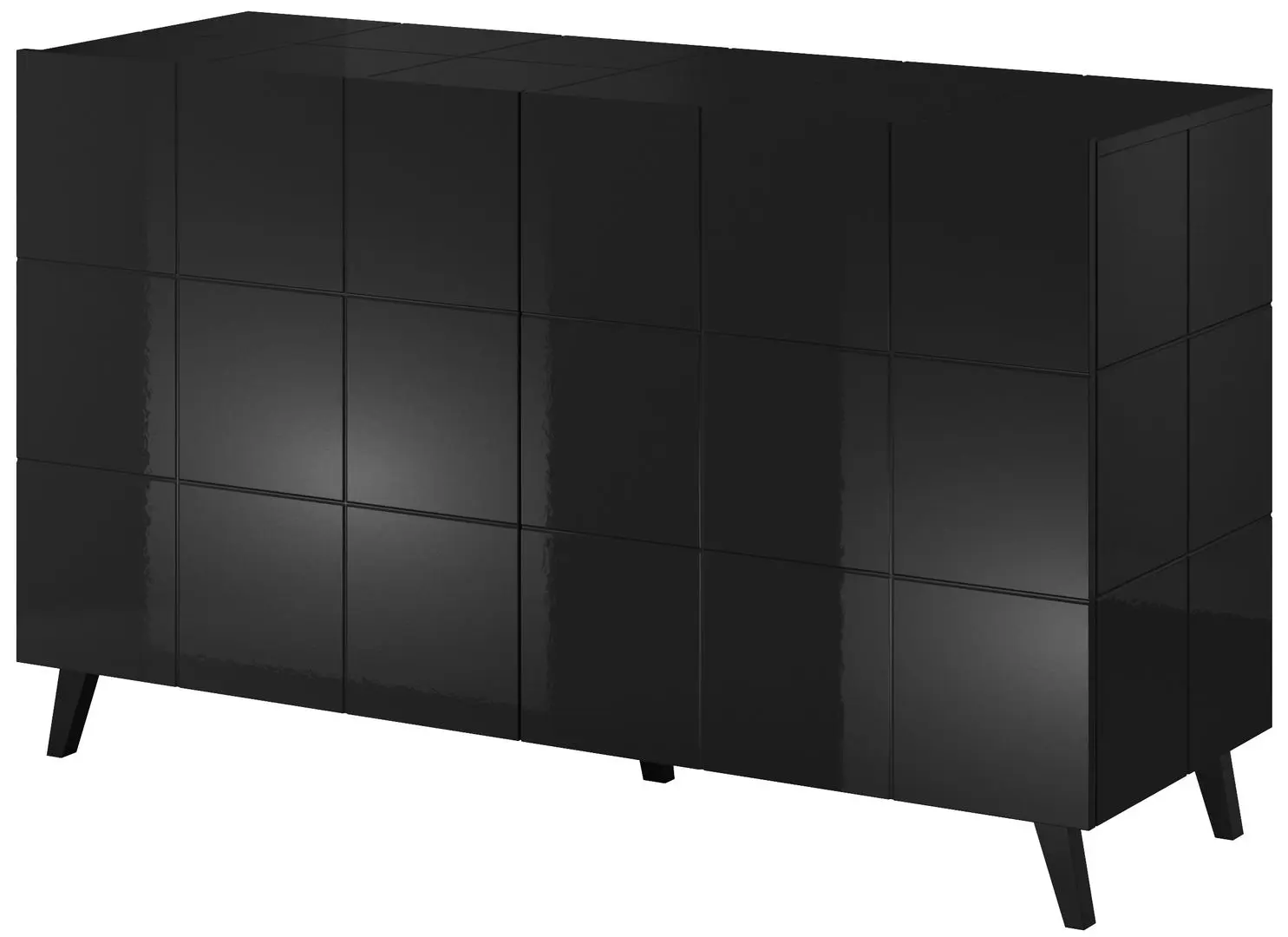 Comoda Cama Reja 2D (Black Gloss)