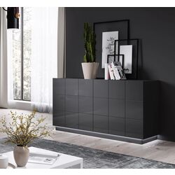Comoda Cama Reja 2D (Graphite Grey Gloss) Thumb