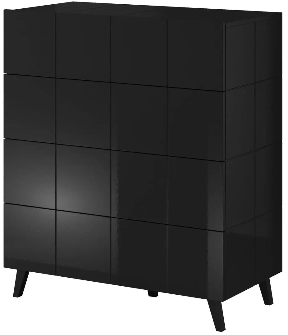 Comoda Cama Reja 4D (Black Gloss)