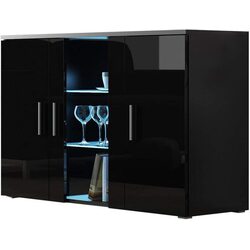 Комод Cama Soho S7 (Black/Black Gloss)