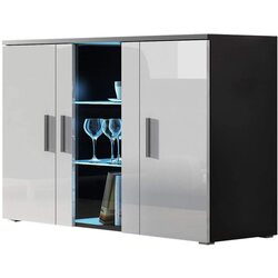 Comoda Cama Soho S7 (Black/White Gloss)